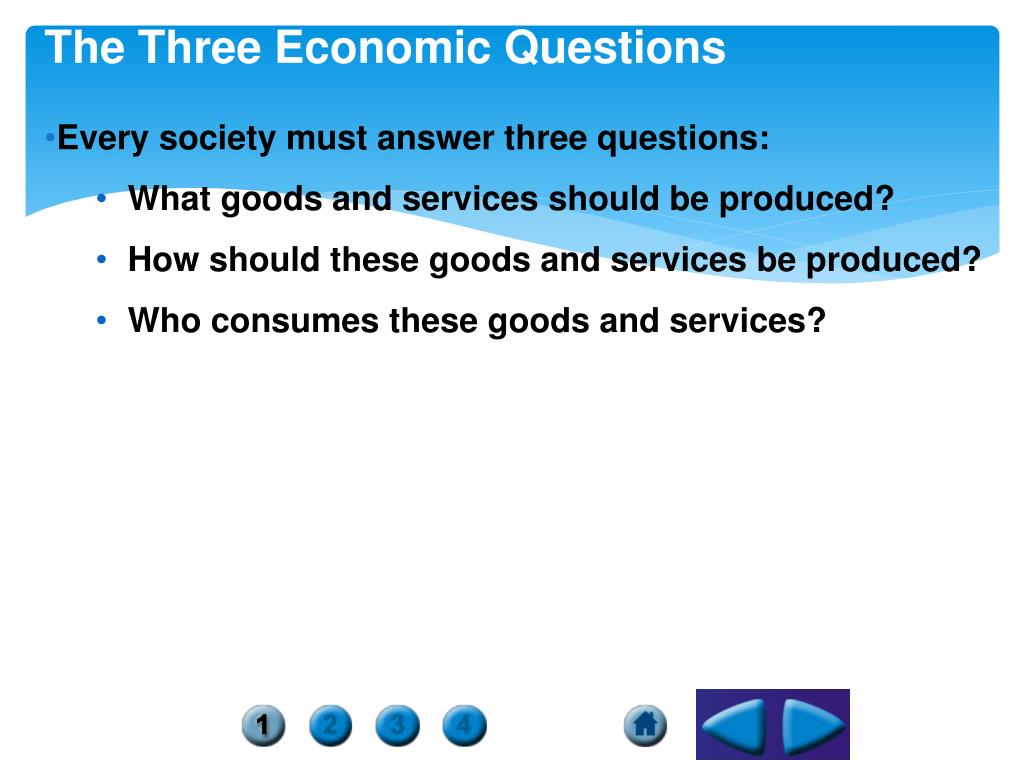 three economic questions assignment