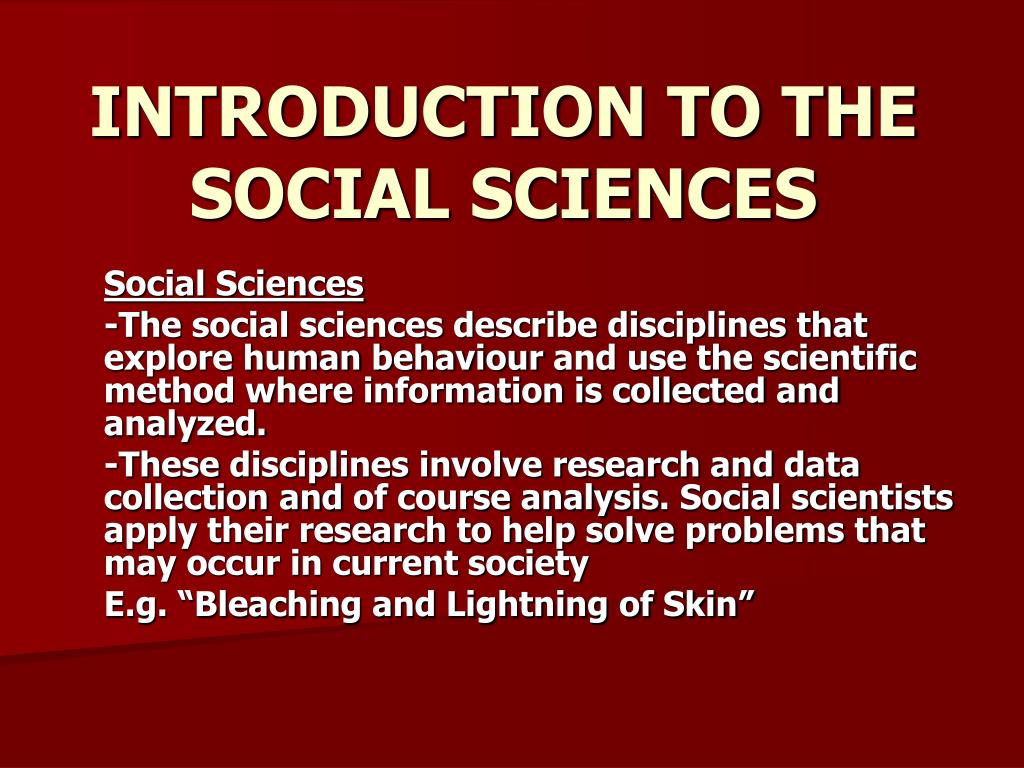 PPT INTRODUCTION TO THE SOCIAL SCIENCES PowerPoint Presentation, free