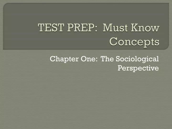 test prep must know concepts n.