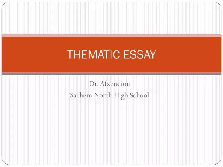 thematic essay ppt