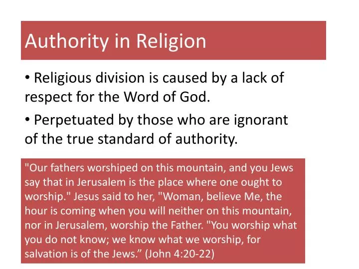 PPT Authority in Religion PowerPoint Presentation, free download ID