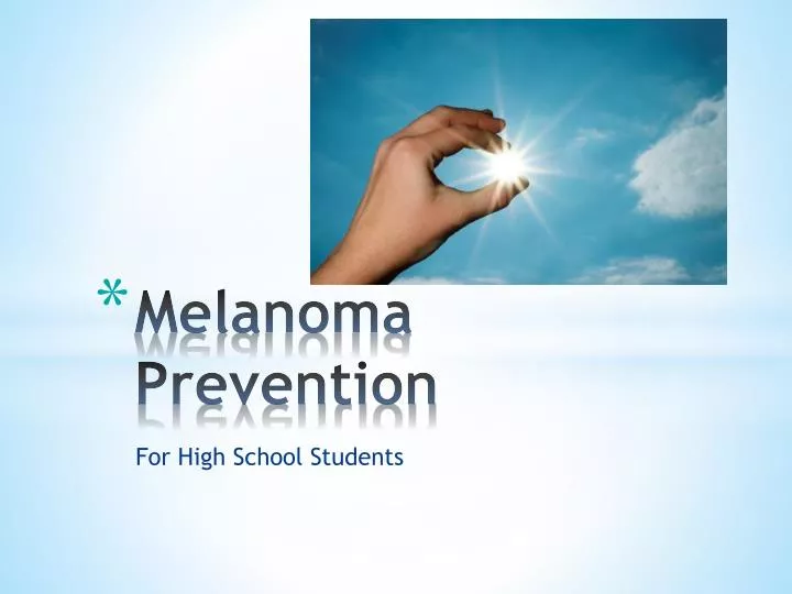 melanoma prevention n.