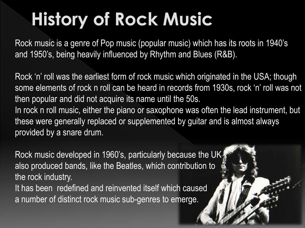 PPT Rock Music PowerPoint Presentation Free Download ID 6513358