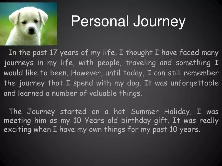personal journey presentation
