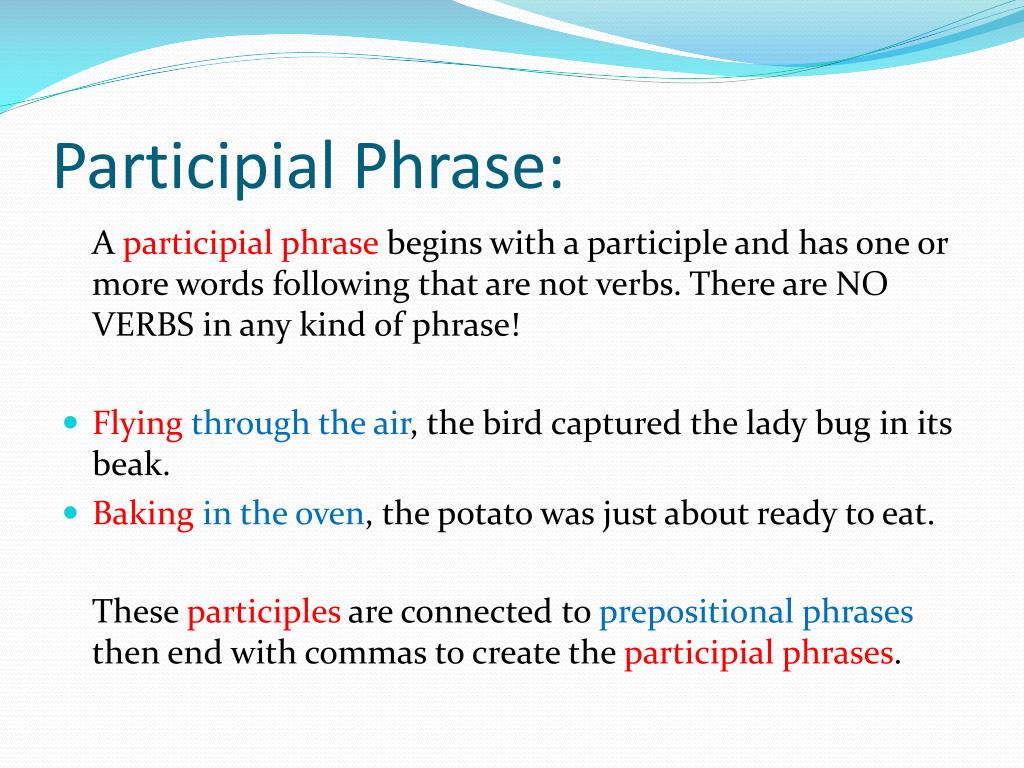 PPT Participial Phrases PowerPoint Presentation Free Download ID 6514150