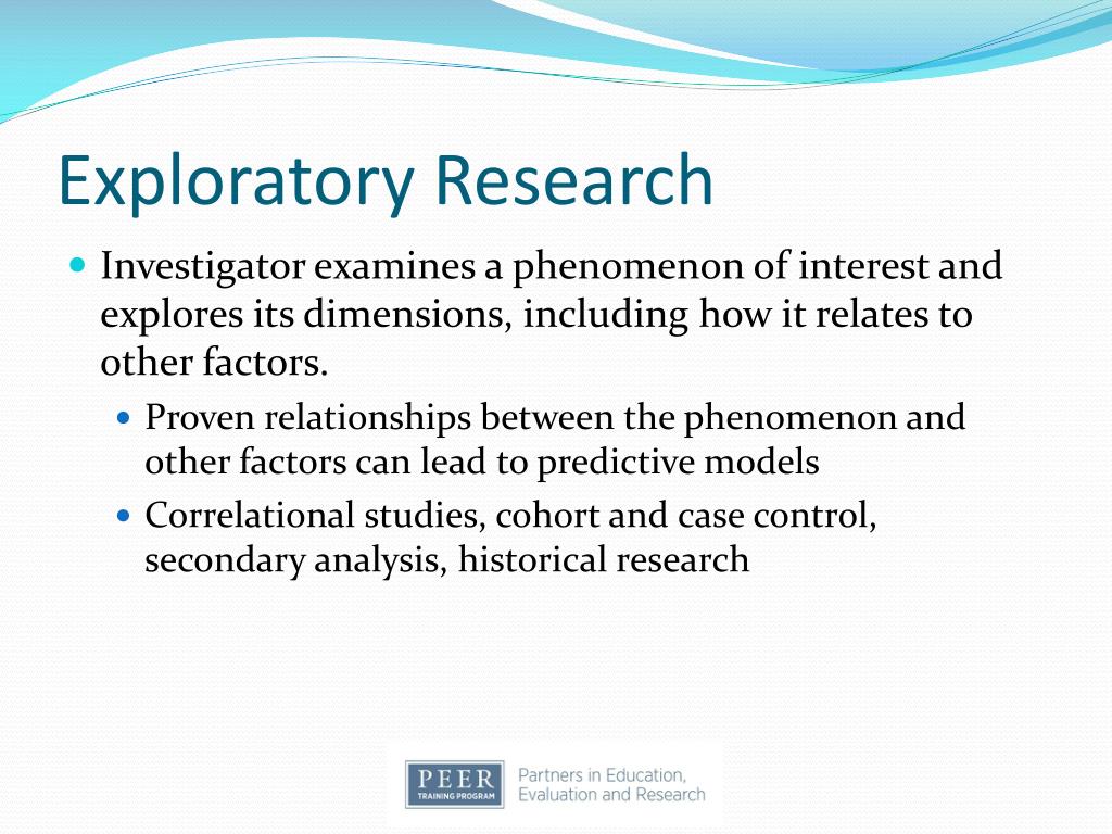 what is exploratory research design example