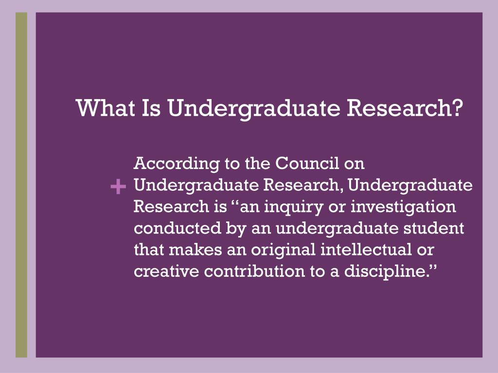 undergraduate research definition