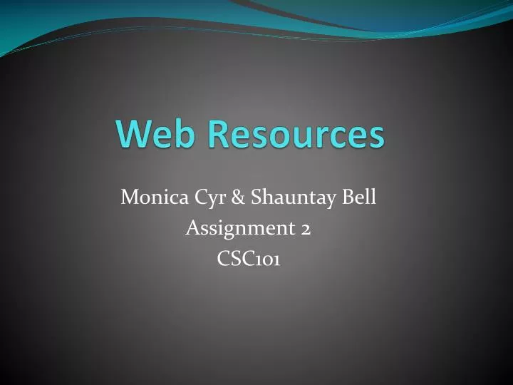 web resources presentation
