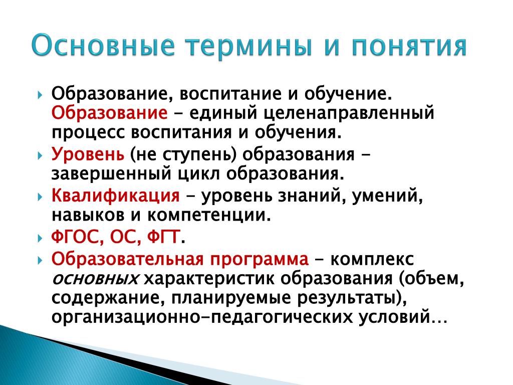 Что такое термины и понятия
