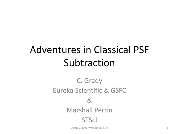 adventures in classical psf subtraction n.
