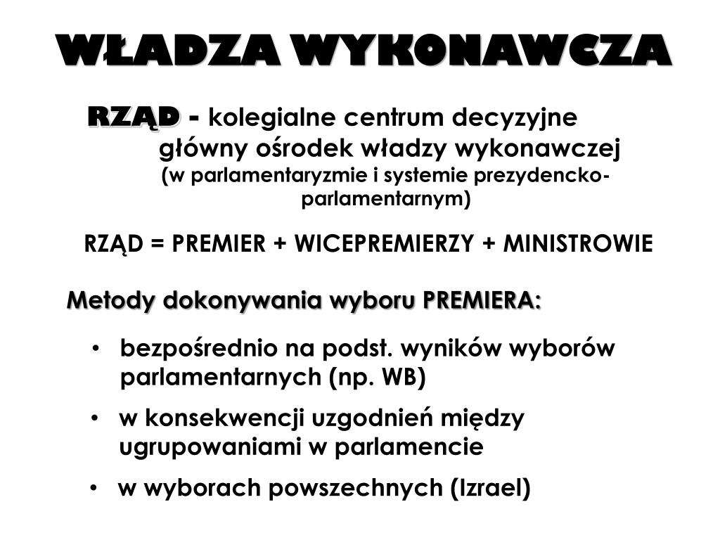 Władza Wykonawcza W Polsce Wos PPT - WŁADZA WYKONAWCZA PowerPoint Presentation, free download - ID:6516062