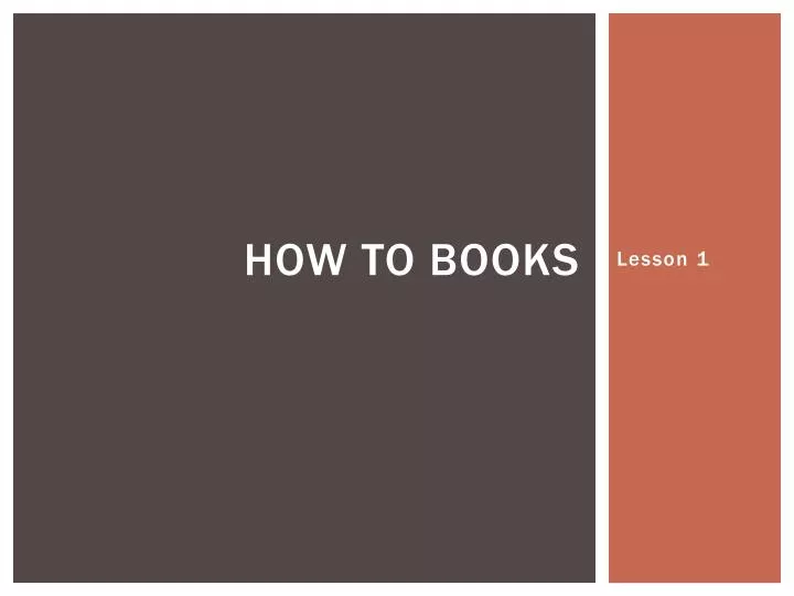 how to books n.