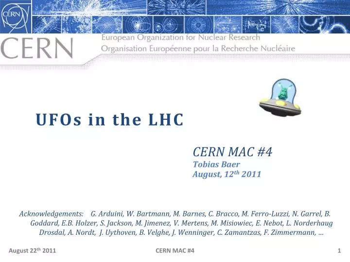 Ppt Ufos In The Lhc Powerpoint Presentation Free Download Id