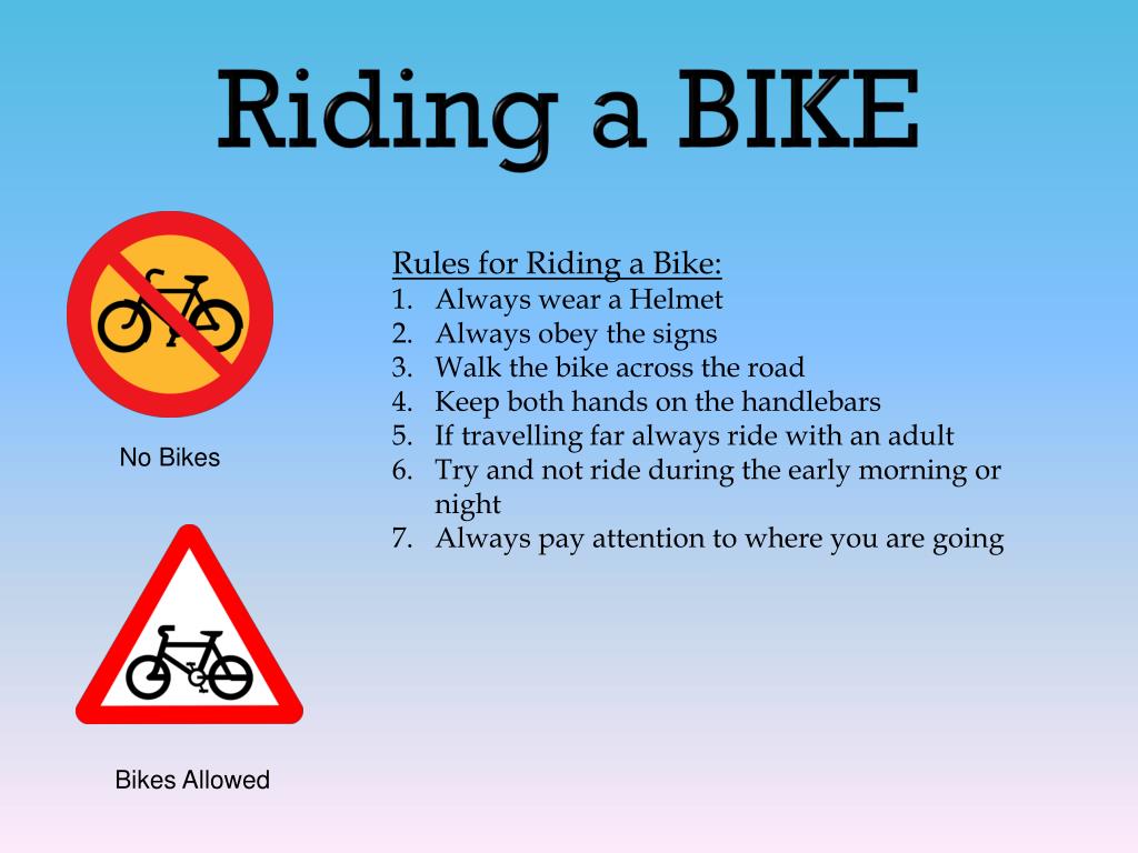 rules for riding bikes on the road