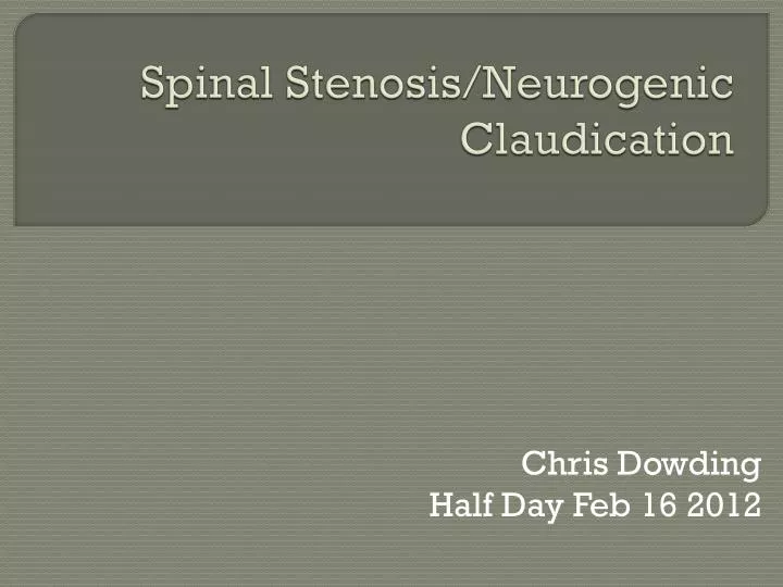 icd 10 code for spinal stenosis with neurogenic claudication