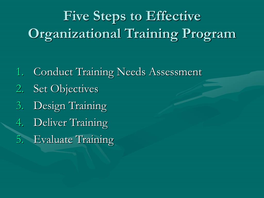 Basic steps in developing a training program in an organization Ppt Chapter 7 Training Powerpoint Presentation Free Download Id 6517929