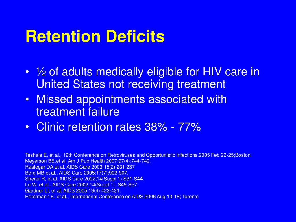 PPT - Retention in Care Among Adults Infected with HIV PowerPoint ...