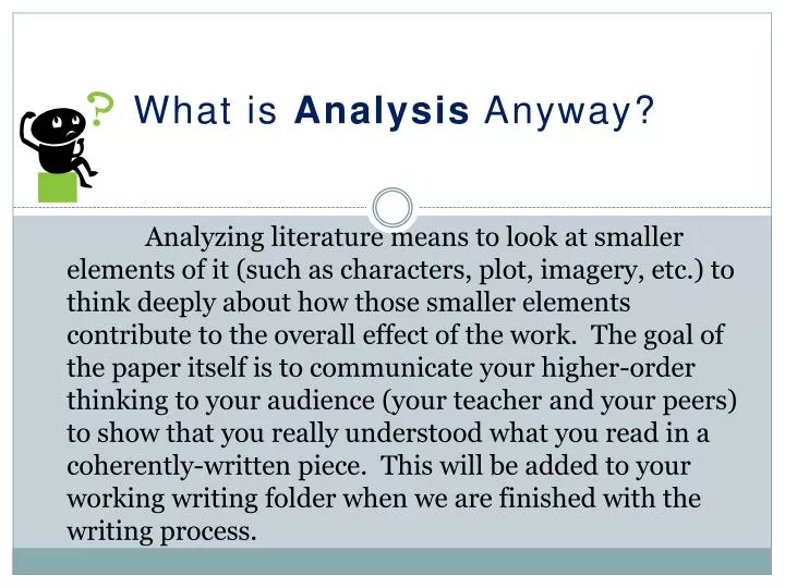 PPT What Is Analysis Anyway PowerPoint Presentation Free Download 