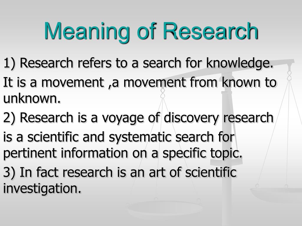 what is the meaning of research task