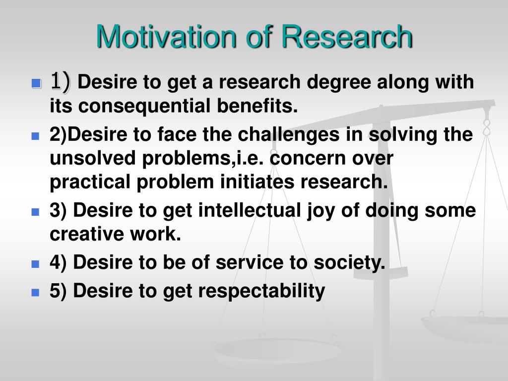motivation in research