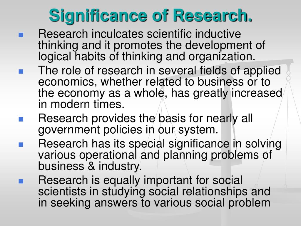 significance of the study in research is