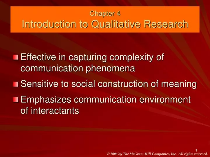 how to make chapter 4 qualitative research