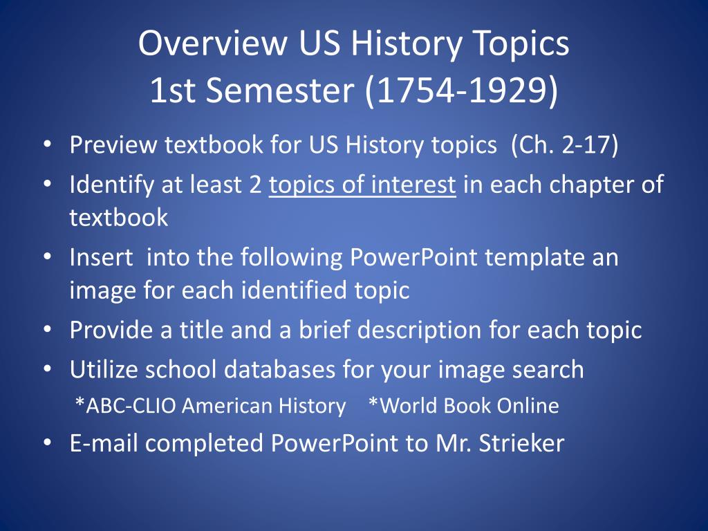 interesting american history topics