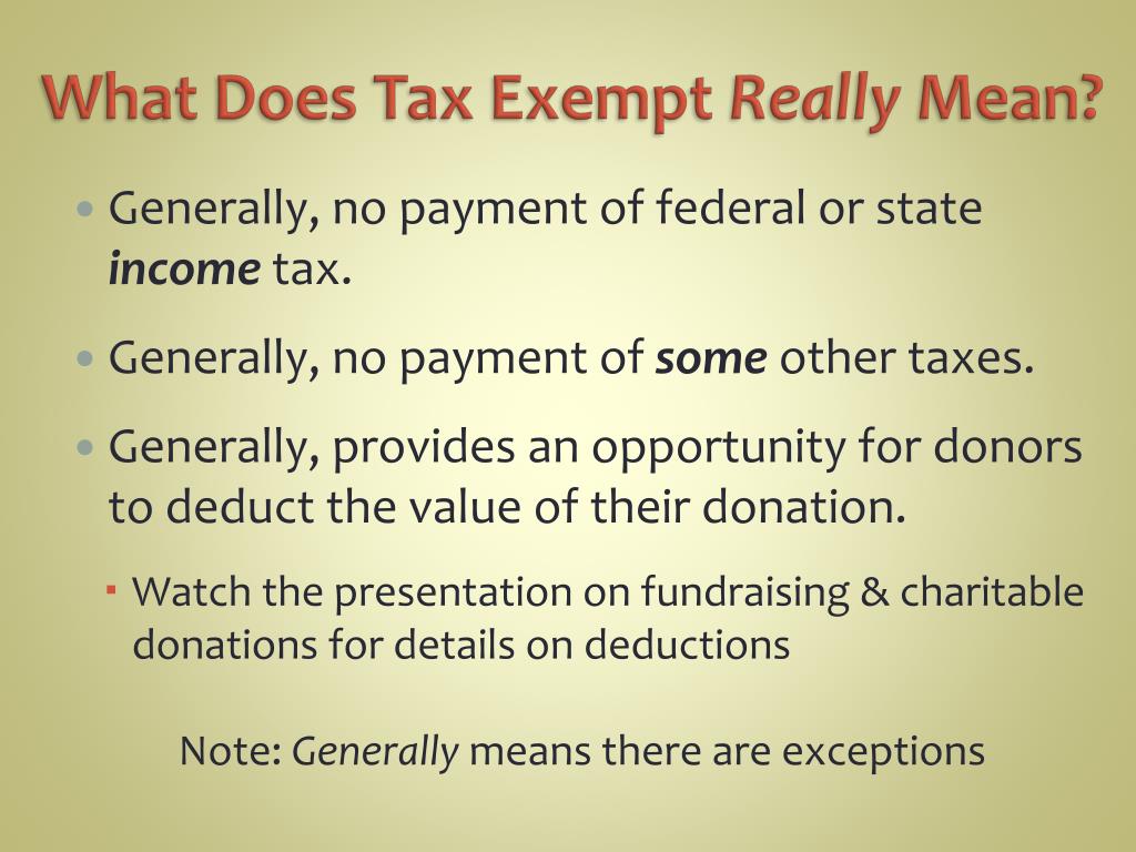 PPT Tax Exempt Status PowerPoint Presentation, free download ID6520067
