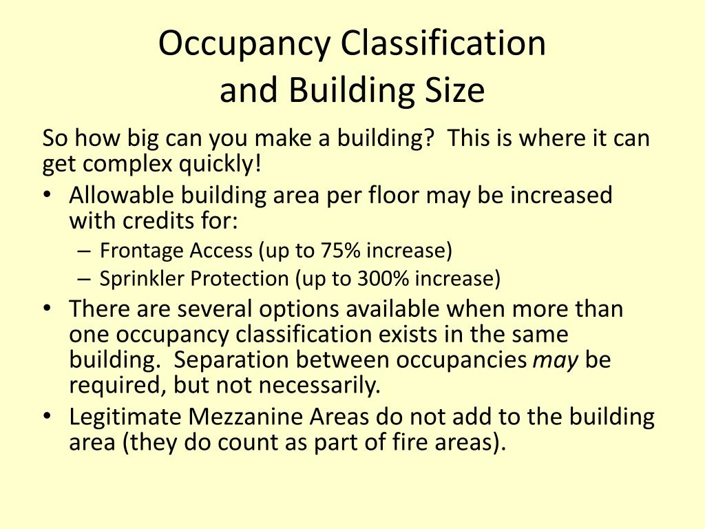 Building Code Occupancy Classifications - Image To U