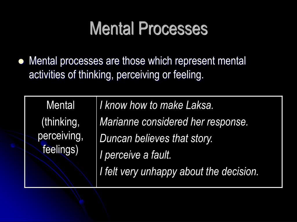 mental processes are mental processes are