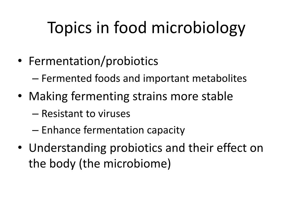 food microbiology dissertation topics