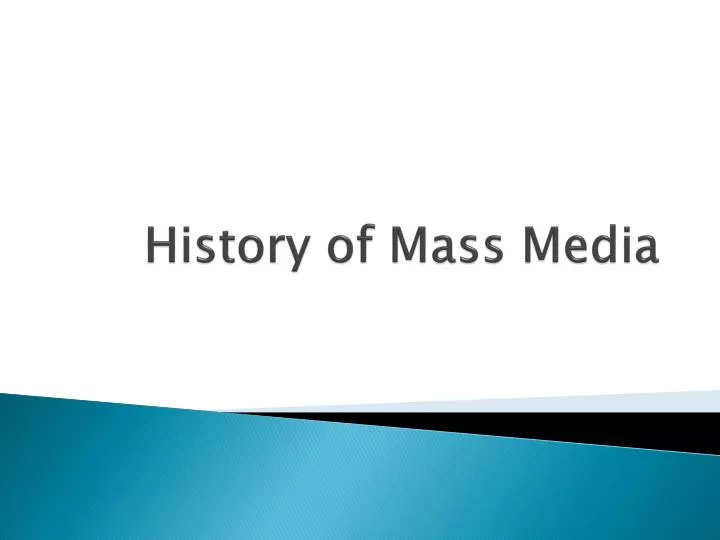 history of mass media n.