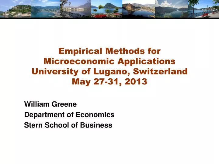 empirical methods for microeconomic applications university of lugano switzerland may 27 31 2013 n.