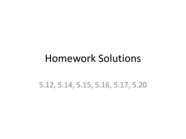 solution of homework