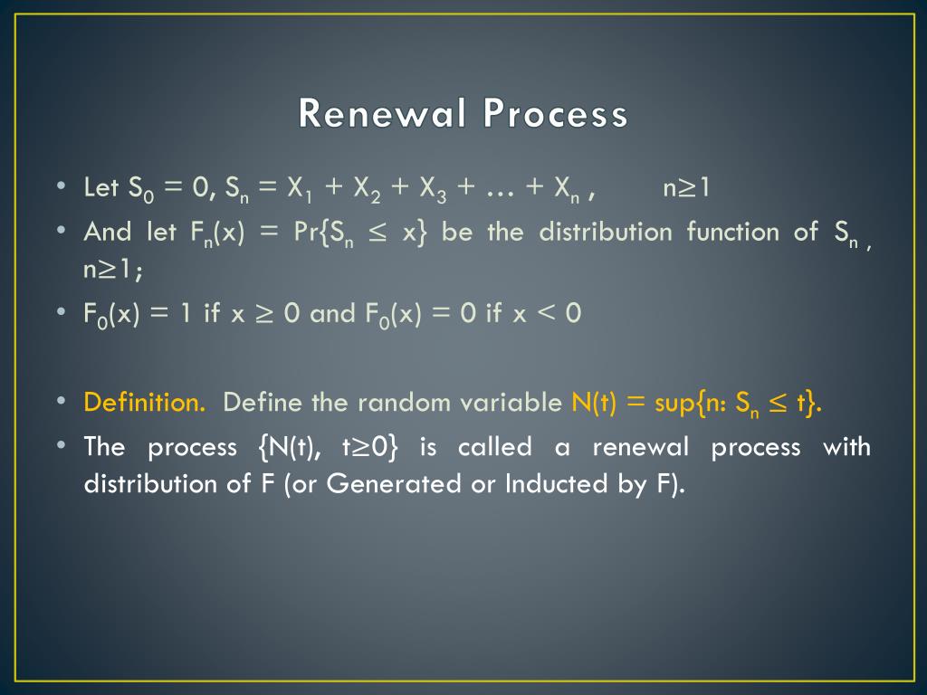 renewal process theory sequential testing renewal process theory sequential testing