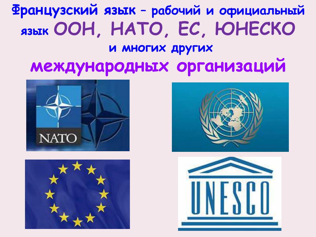 Международные союзы европы. ООН И НАТО. Международные организации. Официальные языки ООН И ЮНЕСКО. ЮНЕСКО НАТО.