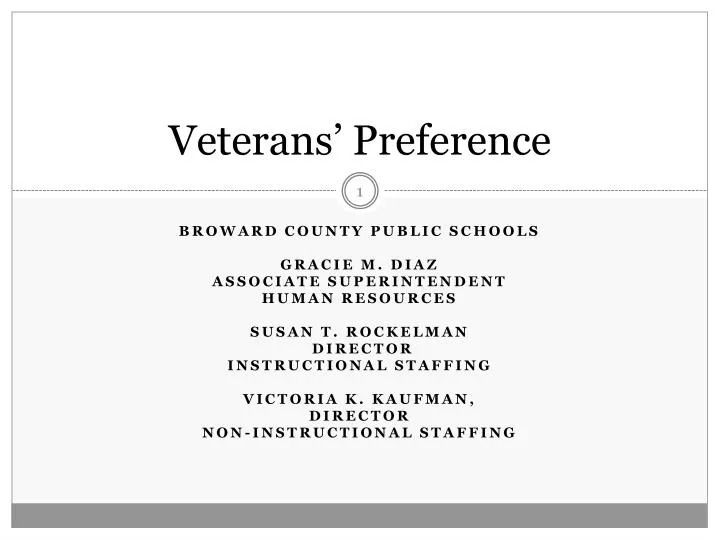 PPT Veterans’ Preference PowerPoint Presentation, free download ID6523700