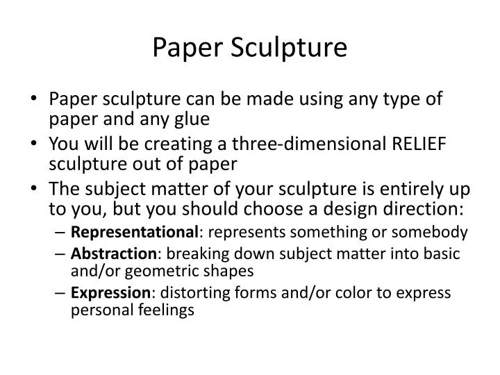 paper sculpture n.