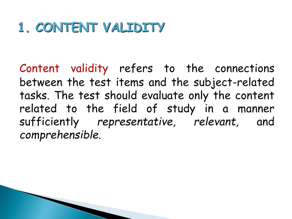 content validity in research definition