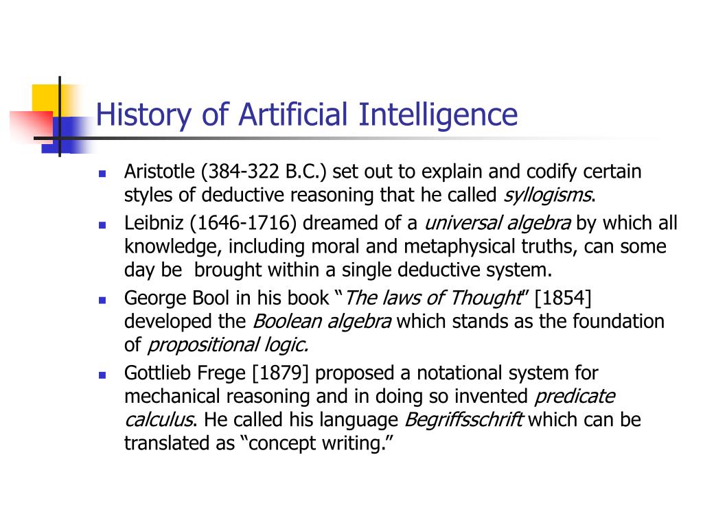 Ppt history of artificial intelligence powerpoint presentation free 