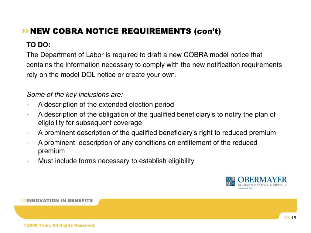 PPT THE COBRA SUBSIDY AND THE ARRA WHAT EVERY EMPLOYER NEEDS TO KNOW