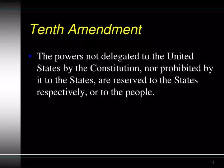 tenth amendment n.