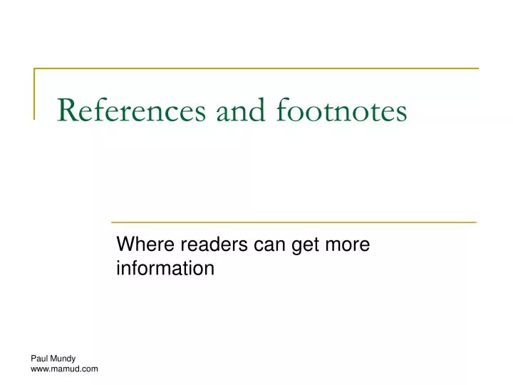 footnote referencing footnote referencing