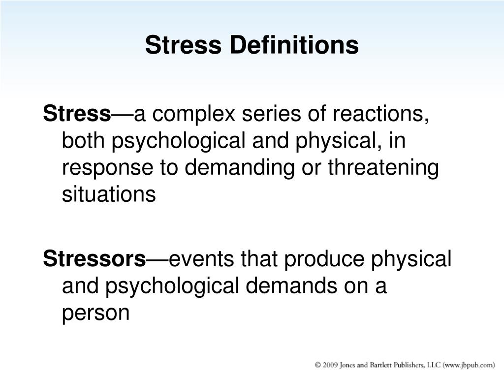 stress hypothesis definition psychology