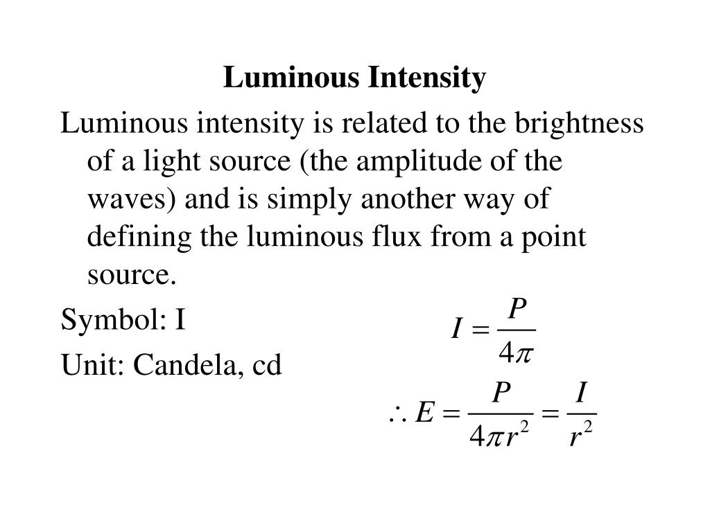 PPT Luminous Flux PowerPoint Presentation, free download ID6528092