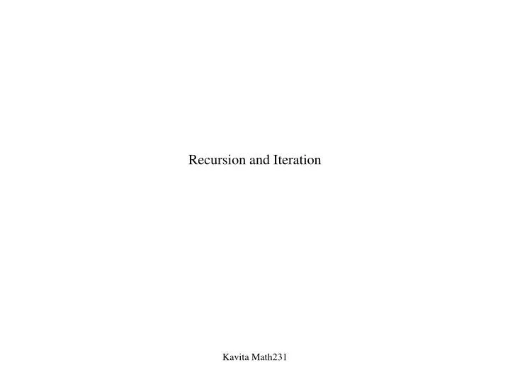 Ppt recursion and iteration powerpoint presentation free download