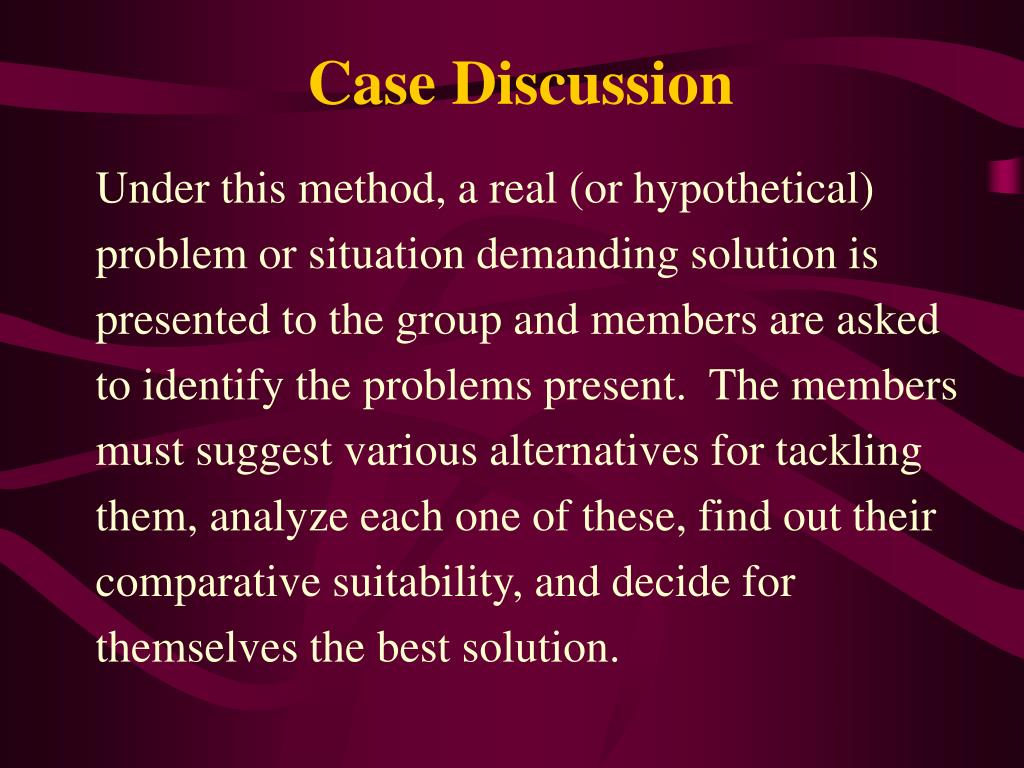 discussion method case study