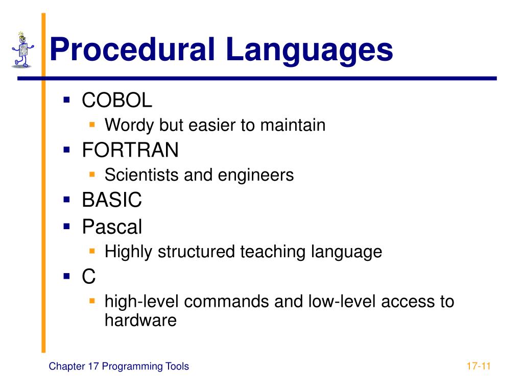 procedural programming language list