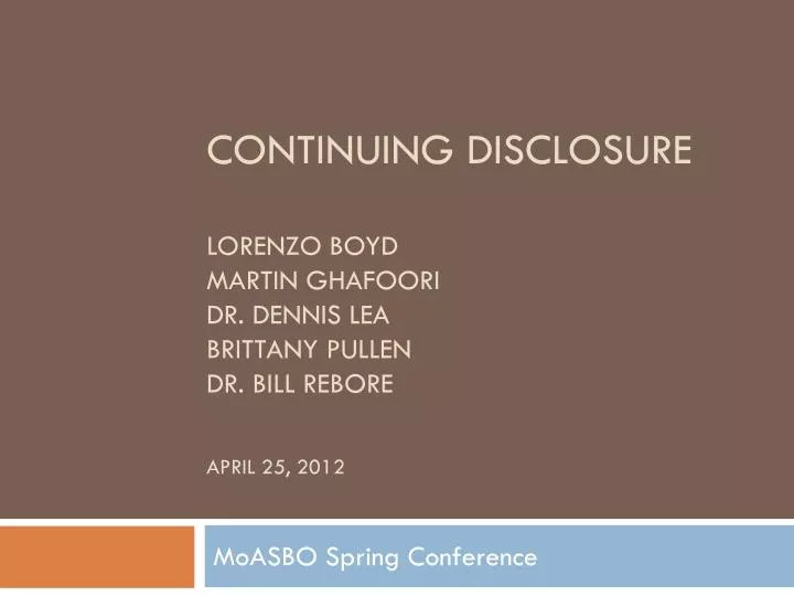 PPT MoASBO Spring Conference PowerPoint Presentation, free download