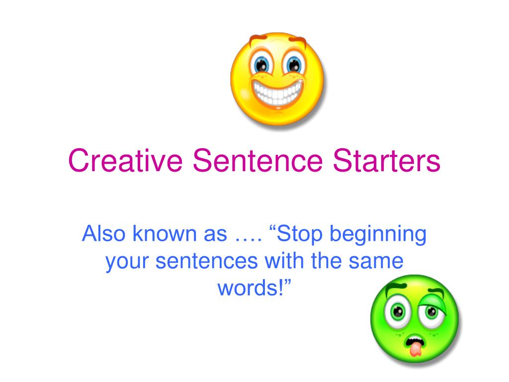 PPT Creative Sentence Starters PowerPoint Presentation, free download ID6531459